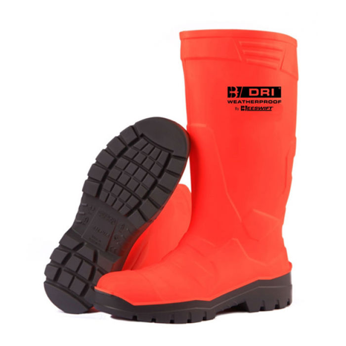 Full Safety Fluoro Wellington Boot (Orange)